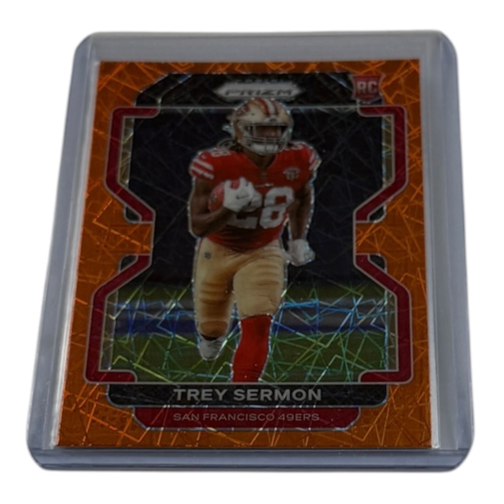 2021 Panini Prizm Trey Sermon Orange Ice Rookie Card RC 354 SF 49ers NFL